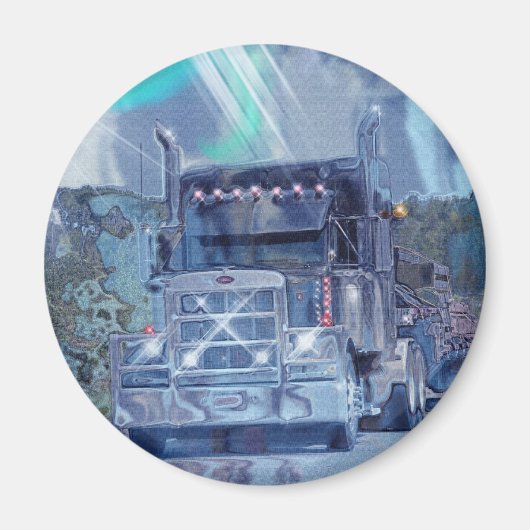 貨物トラックの大きい装備のトラック運転手のギフト マグネット (正面)