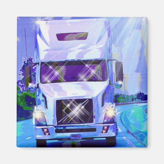 貨物トラックの大きい装備のトラック運転手のギフト マグネット (正面)