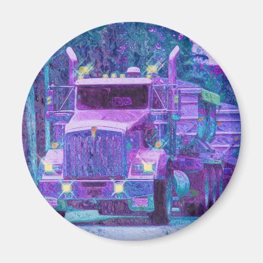 貨物トラックの大きい装備のトラック運転手のギフト マグネット (正面)