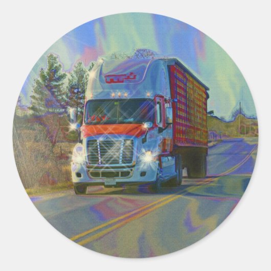 貨物トラックの大きい装備のトラック運転手のギフト ラウンドシール (正面)