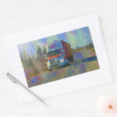 貨物トラックの大きい装備のトラック運転手のギフト 長方形シール (封筒)