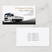 貨物トラック運搬ブラックビジネスカード 名刺 (正面/裏面)