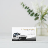貨物トラック運搬ブラックビジネスカード 名刺 (スタンド正面)