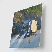 貨物トラック – ドライバーの壁時計 スクエア壁時計 (傾斜)