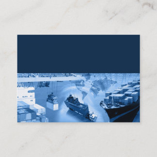 貨物兵站学のテンプレートの名刺の青 名刺