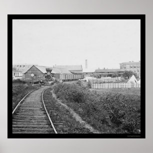 貨物列車&ザカルペパーコートハウスVA 1862 ポスター