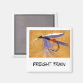 「貨物列車」フライフィッシングアートマグネット マグネット (正面/裏面)