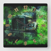 貨物自動車の壁掛け時計の記憶 スクエア壁時計 (正面)