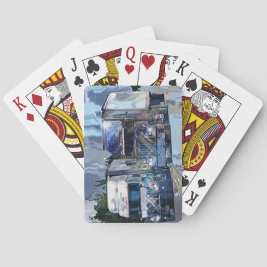 貨物自動車の大きい装備のトラック運転手のトランプ トランプ (裏面)