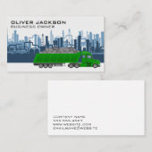 貨物自動車の運搬マテリアル | 産業建物 名刺 (正面/裏面)