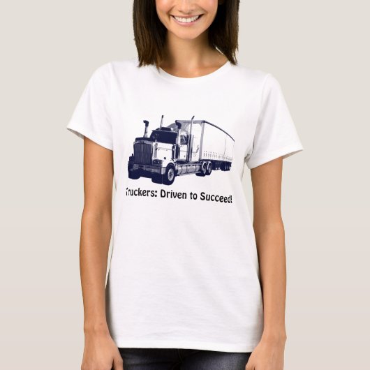 貨物自動車及び貨物トラックの運転手の陽性のワイシャツ Tシャツ (正面)
