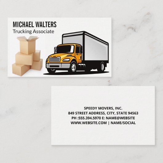 貨物自動車 | 引越し業者 | ボックス 名刺 (正面/裏面)