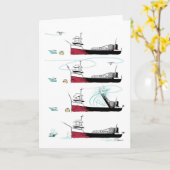 貨物船および無人機カード カード (黄色い花)