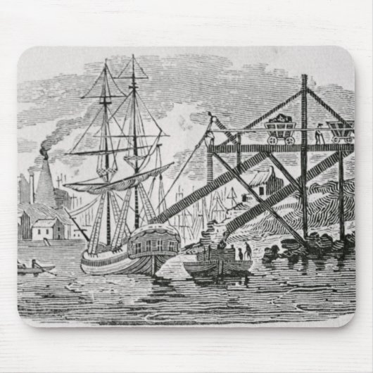 貨物船のローディングの石炭 マウスパッド (正面)