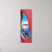 貨物船ユニーク撮影ライフブ航海のイ キャンバスプリント (正面)