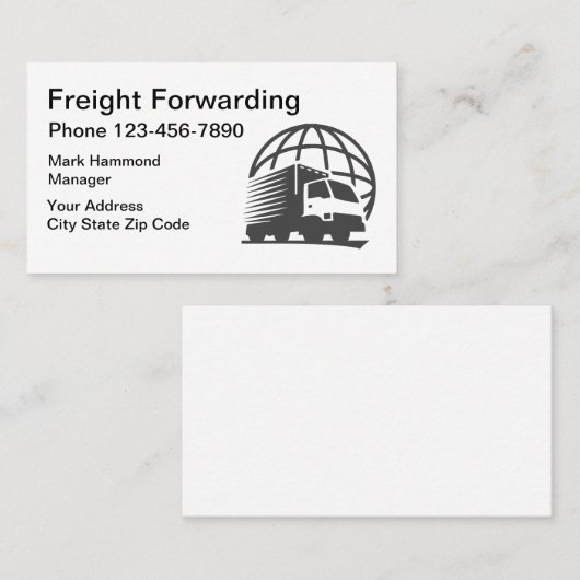 貨物船積み 名刺 (正面/裏面)