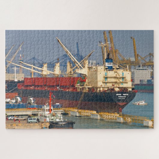 貨物船Amira Nadya，バンコク，タイ ジグソーパズル (横)