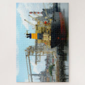 貨物貨物船の背景 ジグソーパズル (縦)