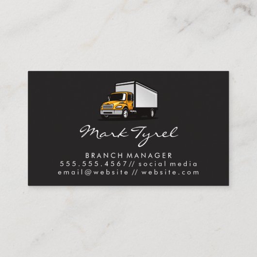 貨物輸送車の配送 名刺 (裏面)