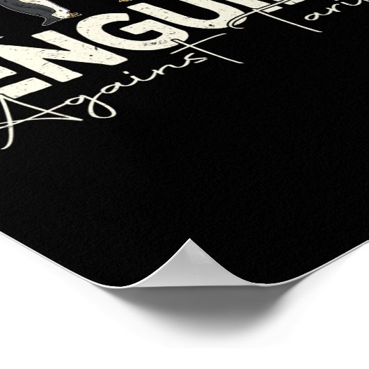 貨物関税に対するペおもしろいンギンのレトロ抵抗 ポスター (角)