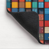 貨物：カラフル工業用出荷コンテナグリッド マウスパッド (コーナー)