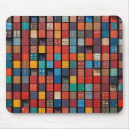 貨物：カラフル工業用出荷コンテナグリッド マウスパッド