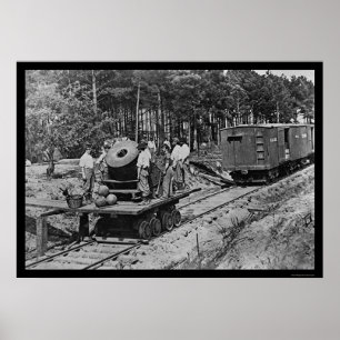貨車1864年の大砲を持つ兵士 ポスター