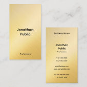 販促エレガントテンプレートエリートフェイク金ゴールド 名刺 (正面/裏面)