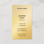 販促エレガントテンプレートエリートフェイク金ゴールド 名刺 (裏面)