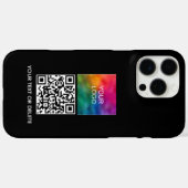 販促テンプレートQRコードアップロードビジネスロゴ Case-Mate iPhoneケース (裏面 (横))