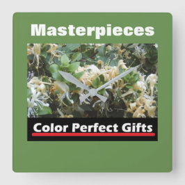 販促ハニーサックル スクエア壁時計