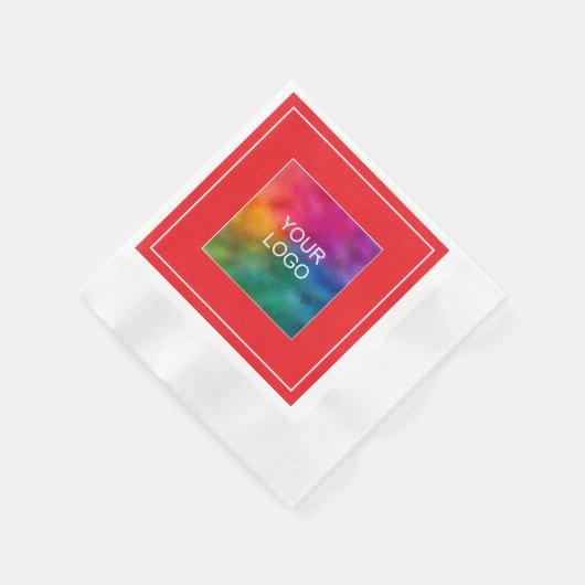 販促ロゴ クリスマス レッド コイン ネーム Cocktailを追加 縁ありカクテルナプキン (角)