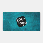 販促ヴィンテージ企業のロゴを青で追加 デスクマット (正面)