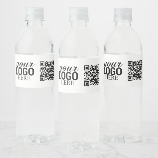販促企業ロゴとQRコード ペットボトルラベル (ボトル)