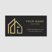 販促品モダン実在不動産 名札 (正面)