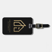 販促品モダン実在名のロゴ ラゲッジタグ (正面横)