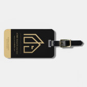 販促品モダン実在名のロゴ ラゲッジタグ (正面横)