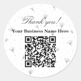 販促用QRコード丸型ギフト包装ステッカー ラウンドシール