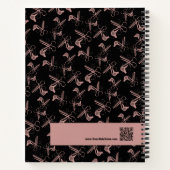 販促美容師ツールPattern Black Pink ノートブック (裏面)