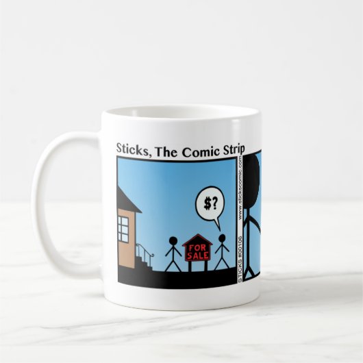 販売おもしろい用のサインStickman Mug - 106 コーヒーマグカップ (左)