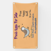 販売おもしろい看板のかわいいウズラの卵 横断幕 (縦)