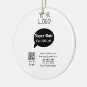 販売すごい業割引スキャンQRコード詳細 セラミックオーナメント (左)