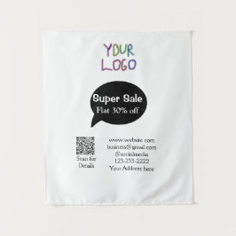 販売すごい業割引スキャンQRコード詳細 タペストリー