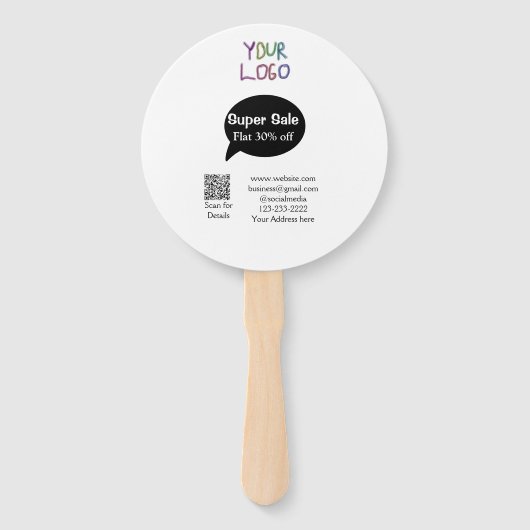 販売すごい業割引スキャンQRコード詳細 ハンドファン (正面)