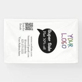 販売すごい業割引スキャンQRコード詳細 横断幕