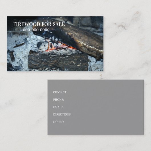 販売する薪 名刺 (正面/裏面)
