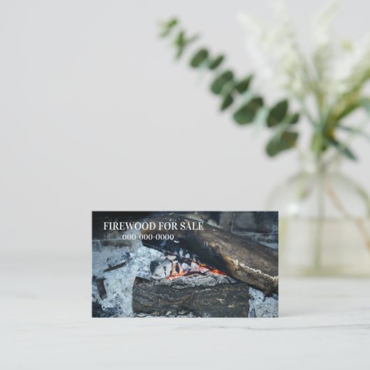 販売する薪 名刺 (スタンド正面)