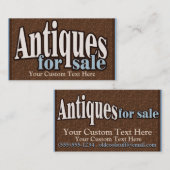 販売のためのアンティーク。 収集品。 カスタマイズ可能 名刺 (正面/裏面)