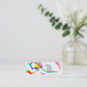 販売のためのカラフルな名刺 スキニー名刺 (スタンド正面)