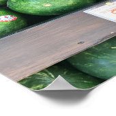 販売のためのスイカ農家スタンド市場メロンフルーツ ポスター (角)